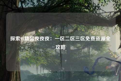 探索91精品夜夜夜：一区二区三区免费资源全攻略